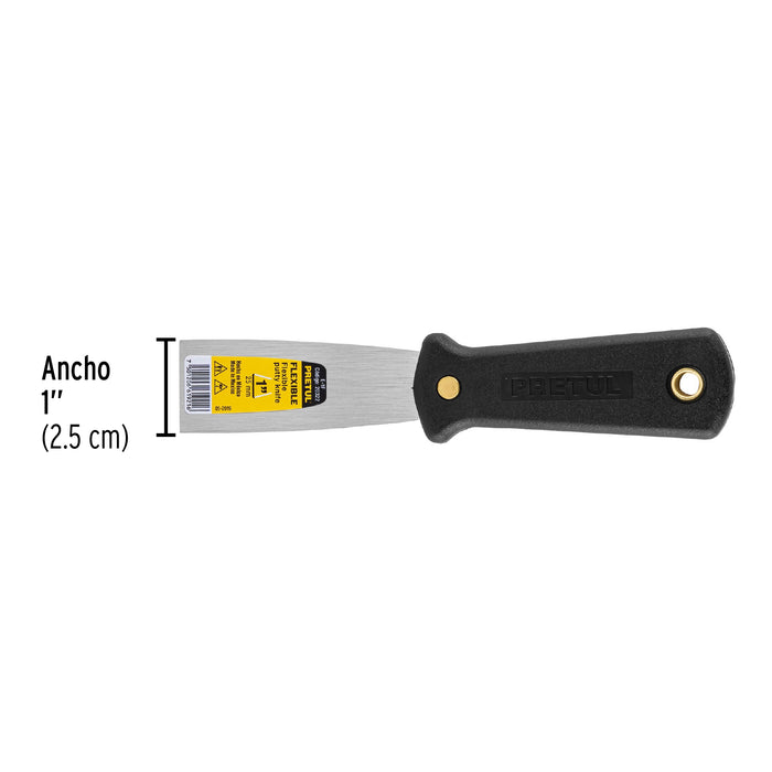 Espátula flexible 1' con mango de plástico, Pretul 20322 E-1F
