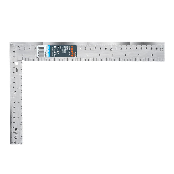 Escuadra 8'x12' de acero para cantero, Truper 14386 E-8X12
