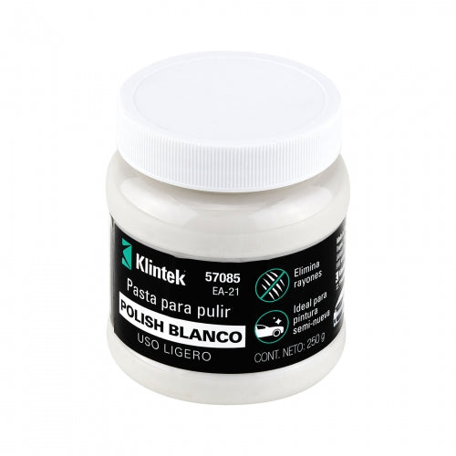Polish en pasta blanca para auto, 250 g, uso ligero, Klintek 57085 EA-21