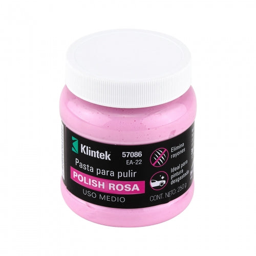 Polish en pasta rosa para auto, 250 g, uso medio, Klintek 57086 EA-22