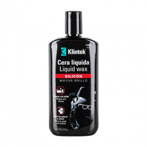 Cera líquida de silicón para auto, 473 ml, Klintek 57088 EA-31
