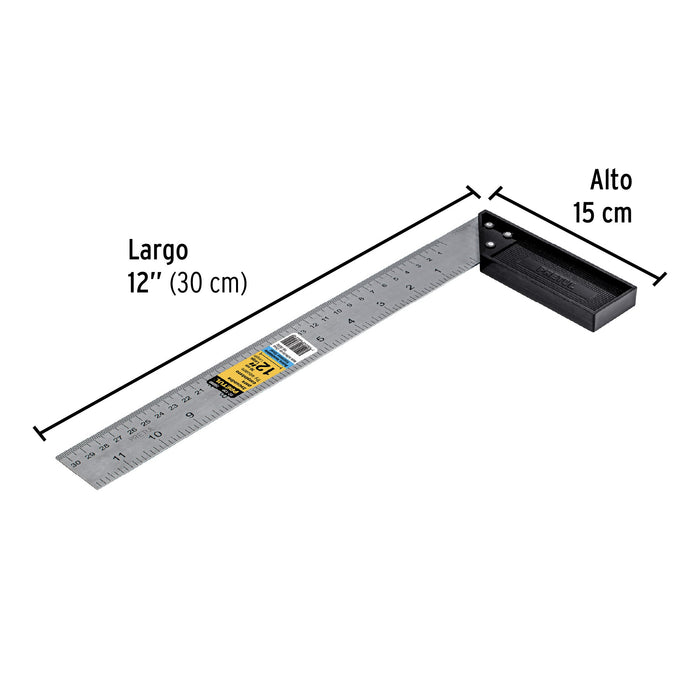 Escuadra 12' para carpintero, Pretul 26089 EC-12P