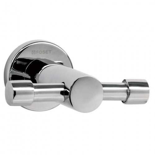 Gancho doble metálico cromo para toallas, Foset Element 49667 ELA-73