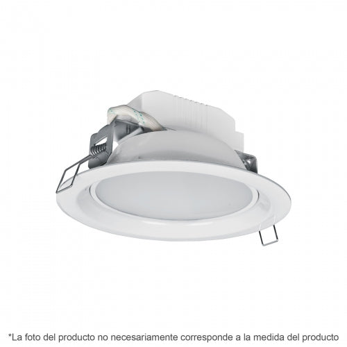 Luminario LED empotrado redondo de 5 W, luz de día, Volteck 48346 EMP-100L