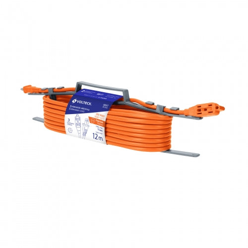 Extensión eléctrica de uso rudo 12 m 2x16 AWG, Volteck 48047 ER-12X16