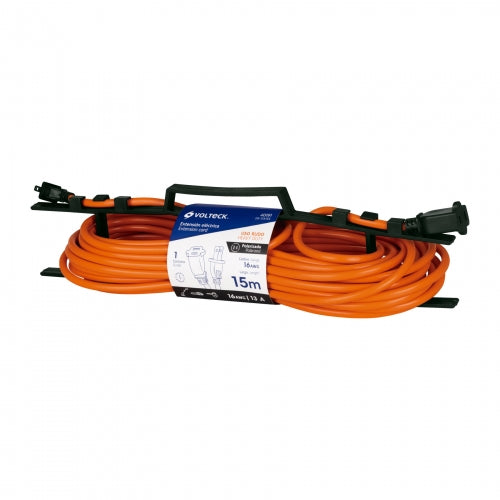 Extensión eléctrica uso rudo 15 m 2x16 AWG para 1 clavija 40191 ER-15X16S