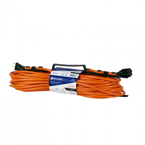 Extensión eléctrica uso rudo 30 m 2x16 AWG para 1 clavija 40192 ER-30X16S