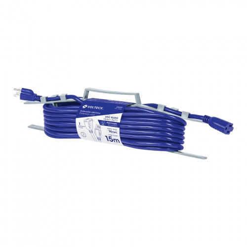 Extensión de uso rudo aterrizada 15 m 3x16 AWG, Volteck 48059 ERA-15X16