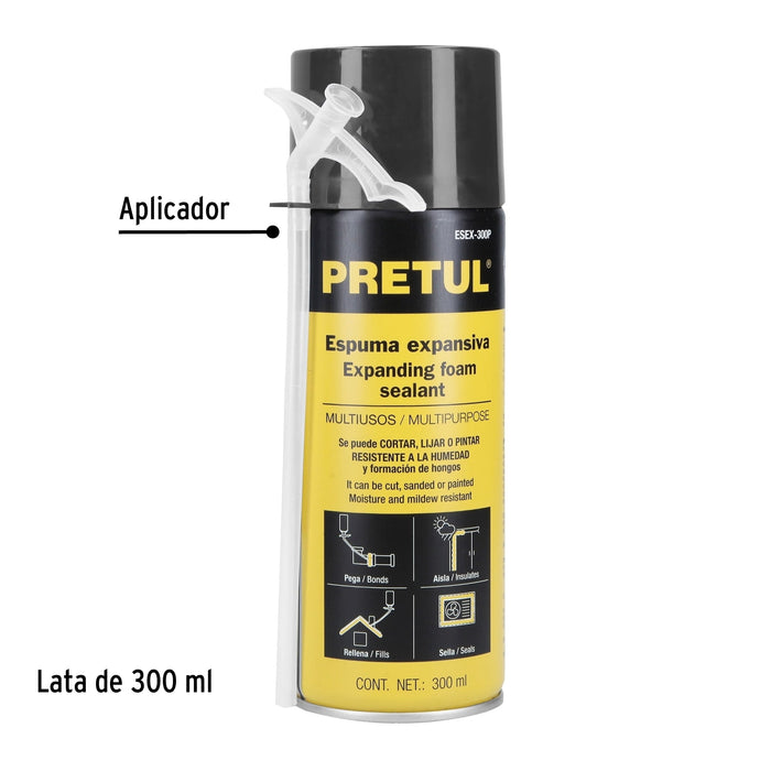 Espuma expansiva, 300 ml, Pretul 27007 ESEX-300P