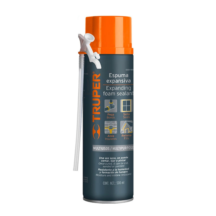 Espuma expansiva de 500 ml, Truper 10920 ESEX-500