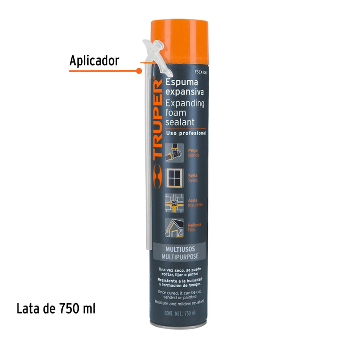 Espuma expansiva de 750 ml, Truper 15305 ESEX-750