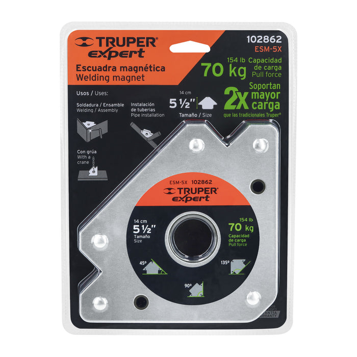 Escuadra magnética 5' para soldar, capacidad 70 kg, Expert 102862 ESM-5X