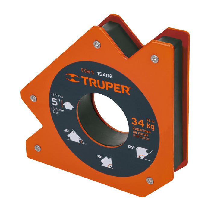 Escuadra magnética 5' para soldar, capacidad 34 kg, Truper 15408 ESM-5