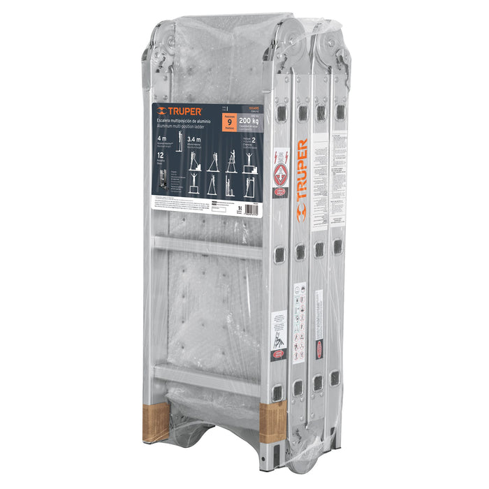 Escalera multiposición 12 peldaños, Tipo I, Truper 100495 ESMU-112