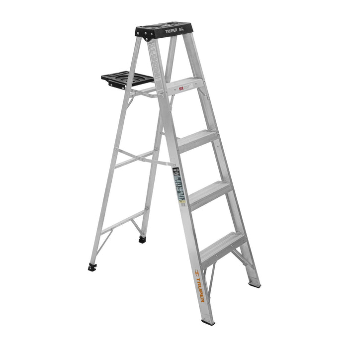 Escalera de tijera tipo III 4 escalones y bandeja, Truper 16742 EST-34