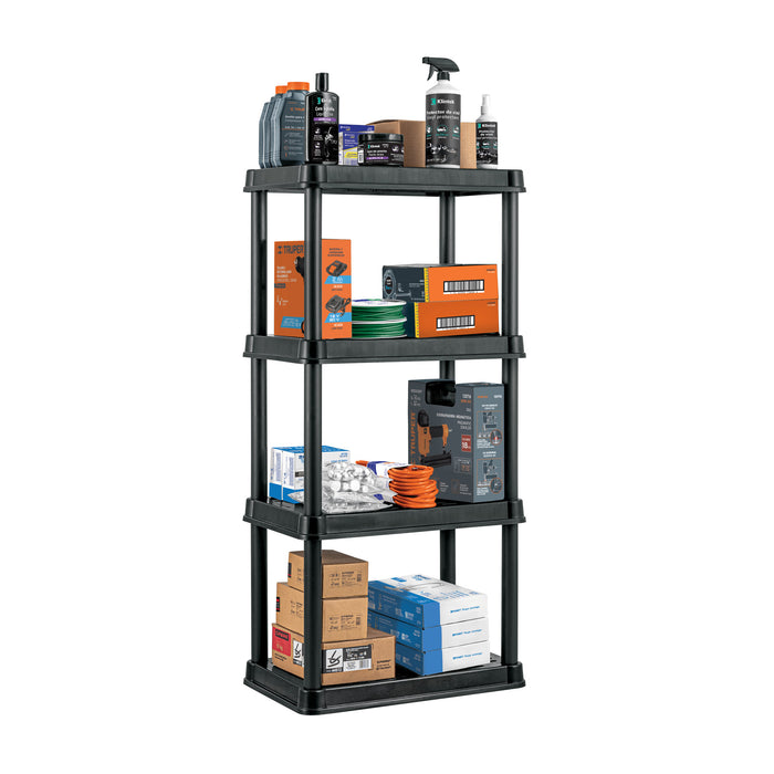 Estante plástico 4 repisas cap. 45 kg 125 x 38 x 61, Pretul 20682 EST-4P2
