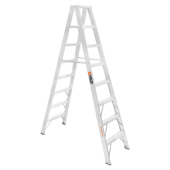 Escalera de tijera doble, tipo ll, 7 escalones, Truper 10498 ESTD-27