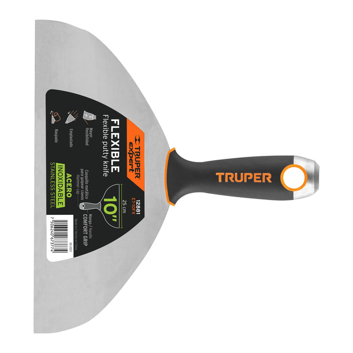 Espátula flexible 10' acero inox. mango Comfort Grip, Expert 12881 ET-10FX