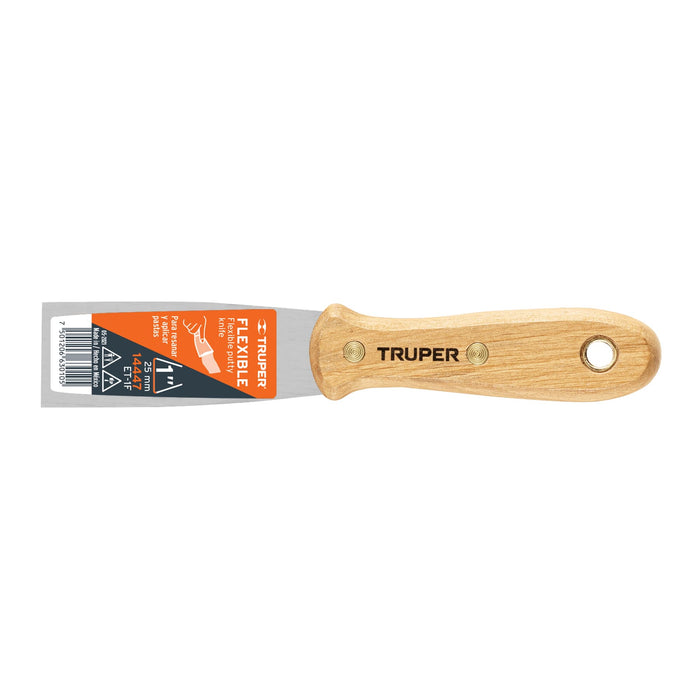 Espátula flexible 1' con mango de madera, Truper 14447 ET-1F