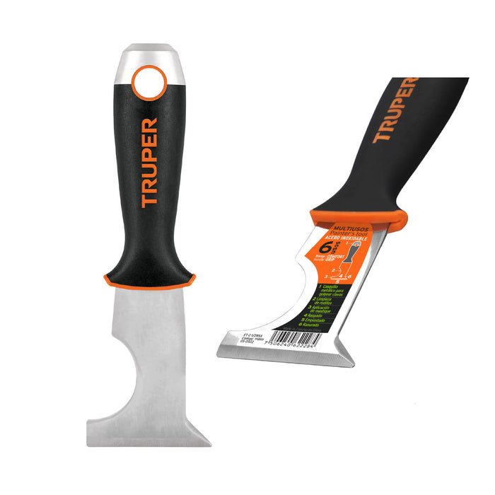 Espátula 2-1/2' de 6 usos, acero inox, Comfort Grip, Expert 15855