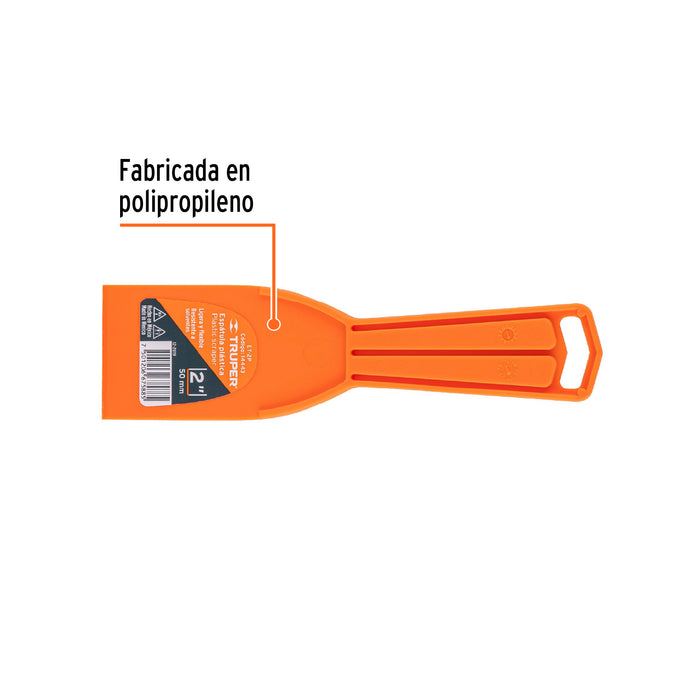 Espátula plástica de 2', Truper 14443 ET-2P