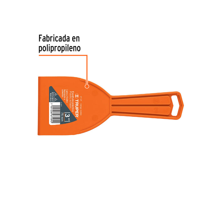 Espátula plástica de 3', Truper 14444 ET-3P