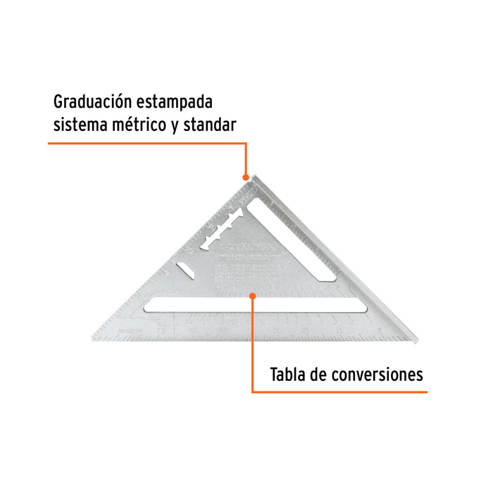 Escuadra 7' de aluminio para muros de yeso, Truper 15131 ET-7A