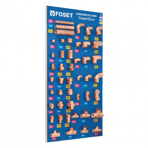 Exhibidor con conexiones de cobre, Foset 55785 EX-CC-FOS