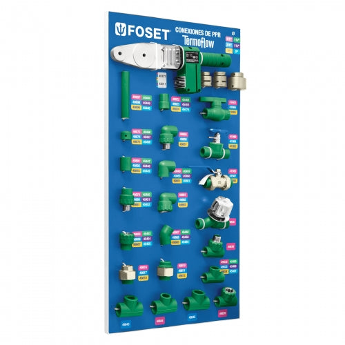Exhibidor con conexiones de PPR, Foset 55788 EX-CV-FOS