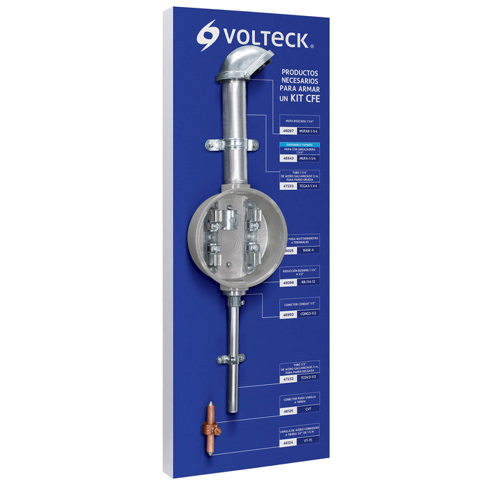 Tablero exhibidor de Kit CFE, Volteck 55952