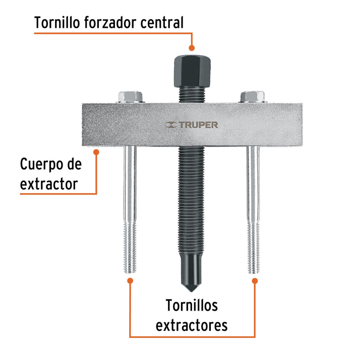 Extractor para engranes y orificios roscados, Truper 14502 EX-OROS