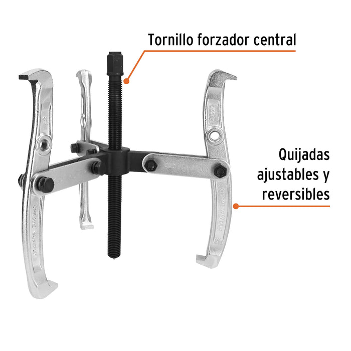 Extractor de poleas, 3 quijadas, 8', Truper 14509 EX-P8