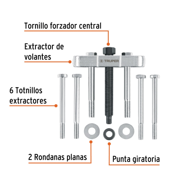 Extractor de volantes, 11 piezas, Truper 14508 EXT-10