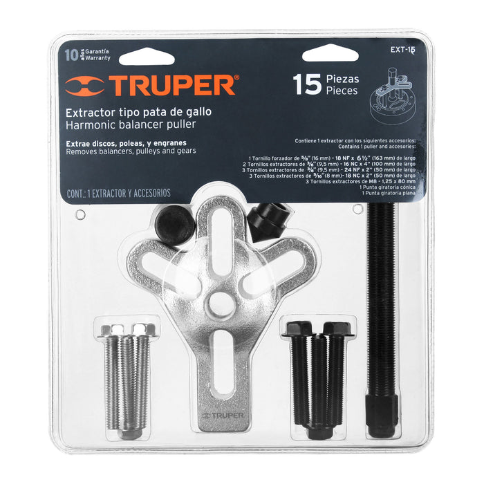 Extractor pata de gallo, 15 piezas, Truper 14511 EXT-15