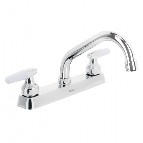 Mezcladora 8' p/fregadero, cuello corto, manerales cono 45610 F-317I