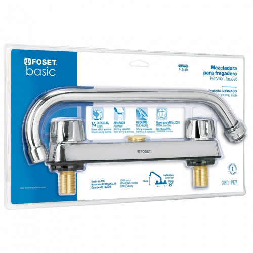Mezcladora manerales hexagonales para fregadero, Foset Basic 49968 F-318B