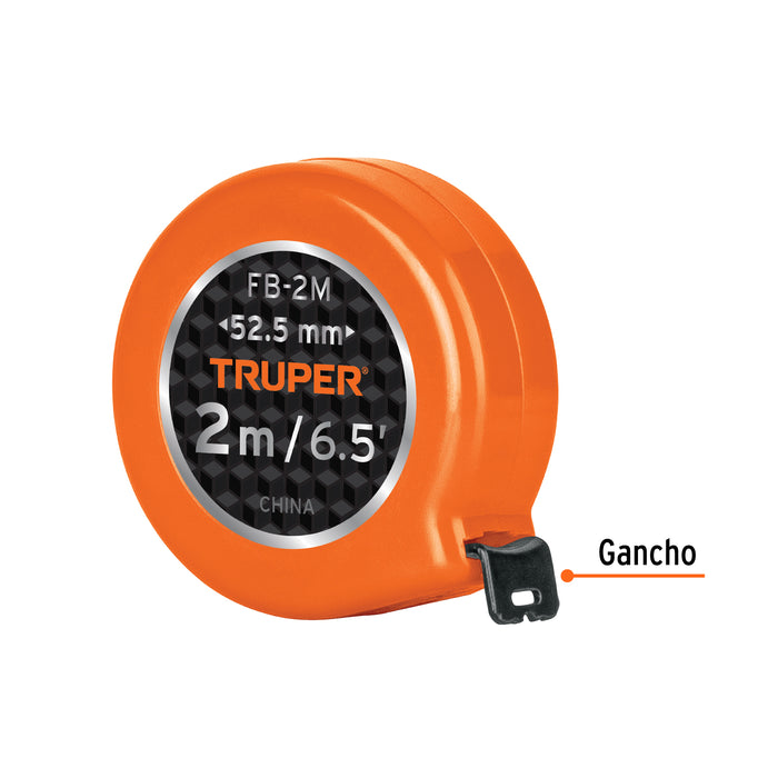 Flexómetro de bolsillo 2m, Truper 103090 FB-2M