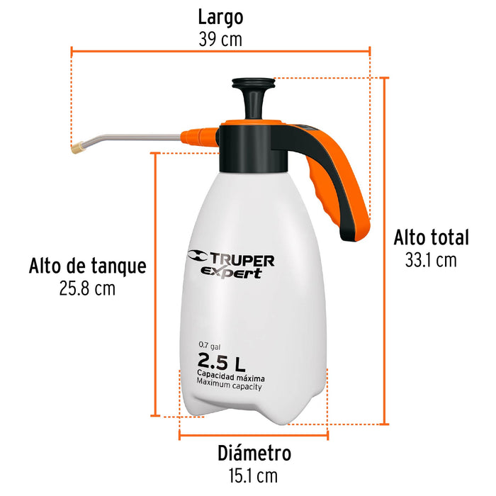 Fumigador de 2 litros doméstico, Truper 10235 FDO-2