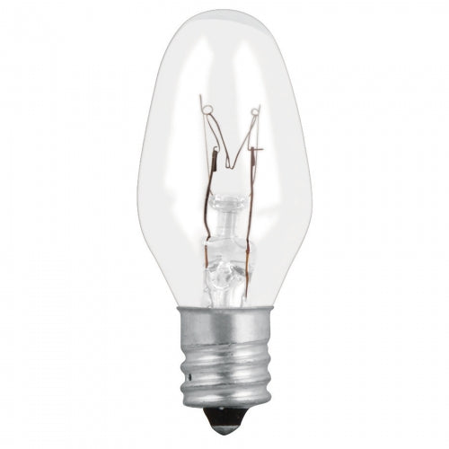 Caja con 50 focos incandescentes transparentes base E12 7.5W 46823 FI-50T