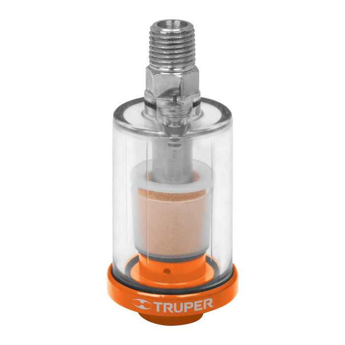 Filtro separador de agua y aceite, cuerda 1/4 NPT, Truper 19027 FISE
