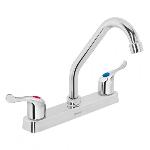 Mezcladora plástica 8' cuello corto para fregadero, palanca 45514 FP-317P