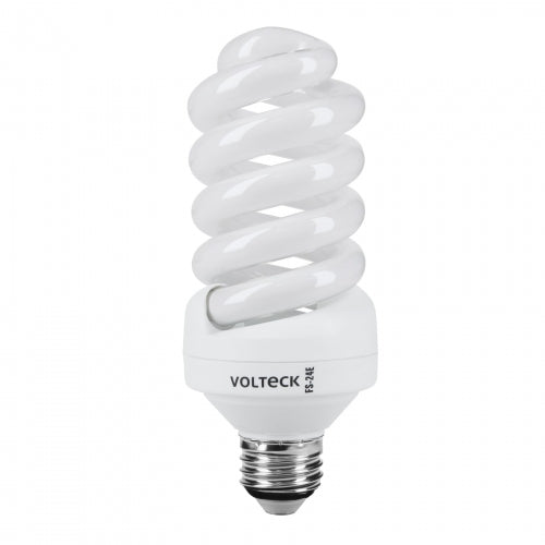 Lámpara espiral T4 24 W luz neutra en blíster, Volteck 46835 FS-24E