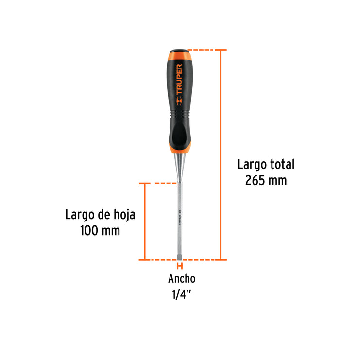 Formón 1' mango Comfort Grip, Truper 14633 FT-1