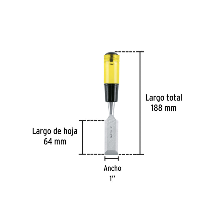 Formón 1' mango Comfort Grip, Truper 14633 FT-1