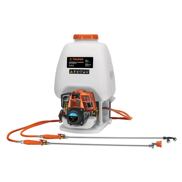 Fumigador de 25 L con motor a gasolina de 4 tiempos, Truper 101569 FUG-254