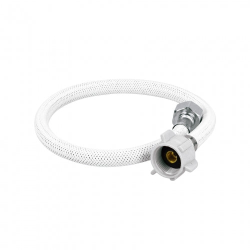 Manguera p/WC vinilo blanco 1/2'x7/8', 50cm, plástico/latón 49521 FWC-P50B