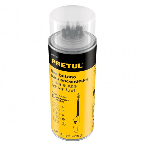 Lata de gas butano para encendedor, 125 ml, Pretul 25131 GAS-125