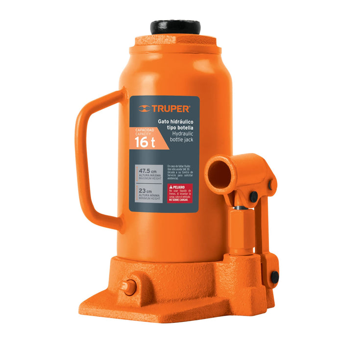 Gato hidráulico de botella de 16 Ton, Truper 14820 GAT-16
