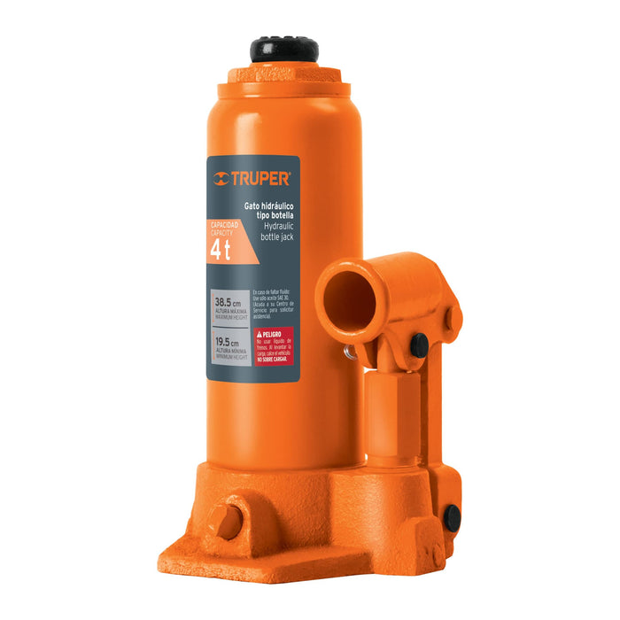 Gato hidráulico de botella de 4 Ton, Truper 14812 GAT-4