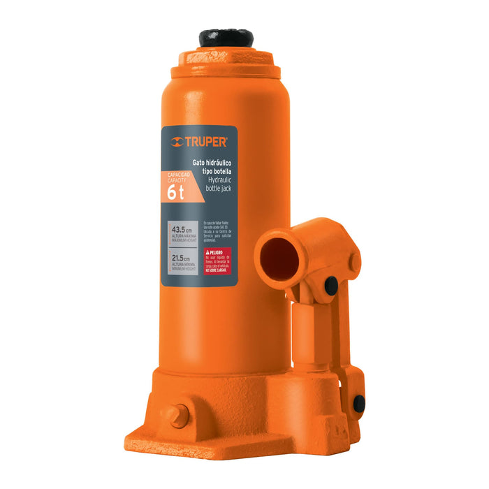 Gato hidráulico de botella de 6 Ton, Truper 14814 GAT-6